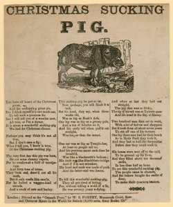 Natal chupando porco, verso datado de 1863 de English School