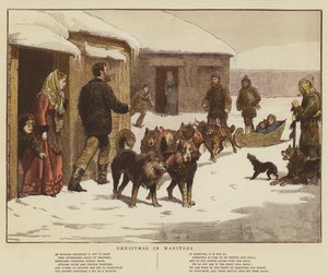 Natal em Manitoba (chromolitho) de English School