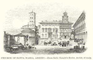 Igreja de Santa Maria, Arezzo (gravura) de English School