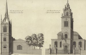 Igreja de St Dunstan no leste e Igreja de St James Garlickhythe, Londres