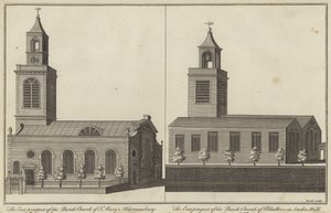 Igreja, de, st, mary, aldermanbury, e, igreja, de, Allhallows, ligado, londres, parede, londres