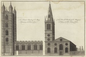 Igreja de St Mary Aldermary em Bow Lane e Igreja de St Margaret Pattens em Little Tower Street, Londres