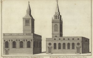 Igreja, de, st. Mary magdalen, em, peixe velho, rua, e, igreja, de, st lawrence, judaísmo, londres de English School