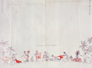 Civilization of Fiji, 1879 (impressão sobre algodão) de English School