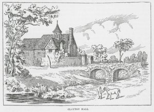 Clayton Hall (litografia) de English School