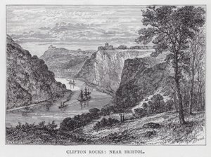 Clifton Rocks, perto de Bristol (gravura) de English School
