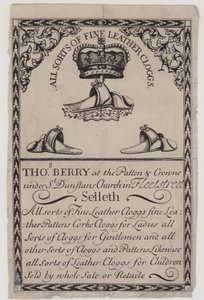 Clog Makers, Thomas Berry, cartão comercial de English School