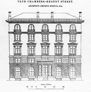 Câmaras do Clube, Regent Street, 1839 de English School
