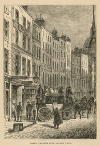 O treinador sai do Bell Savage Yard, em Londres de English School