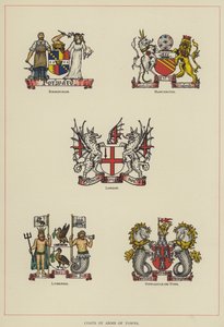 Brasões de armas das cidades (cor litho) de English School