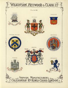 Escudos de armas das cidades britânicas (chromolitho) de English School
