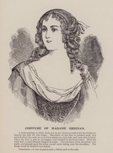 Penteado de Madame Grignan (gravura) de English School