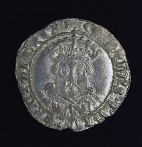 Moeda com a cabeça de Henrique VIII (prata)