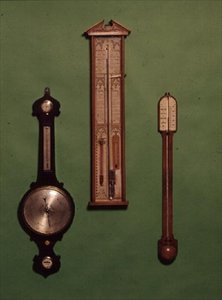 Coleção de barômetros vitorianos, c.1880 de English School