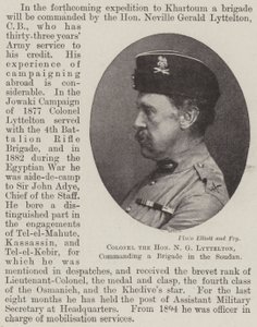 Coronel o Honorável N G Lyttelton, comandando uma Brigada no Soudan (gravação) de English School
