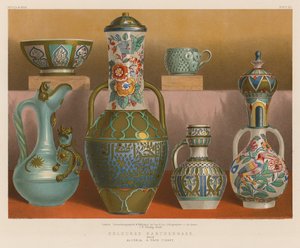 Louça de barro colorida da Argélia, Turquia