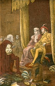 Colombo recebido por Ferdinand e Isabella de English School