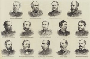 Oficiais de Comando da Guerra no Egipto (gravura) de English School