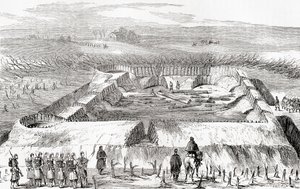 Fortificações confederadas a norte de Manassas Junction, de Ward and Lock