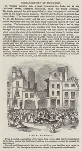Conflagração em Richmond (gravura) de English School