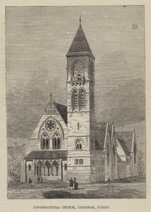 Igreja Congregacional, Caterham, Surrey (gravura) de English School