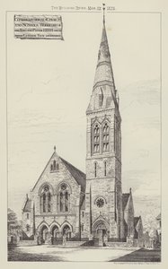 Congregational Church and Schools, Woodford (gravura) de English School