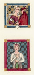 Constance Queen Of Castille (gravura a cores) de English School