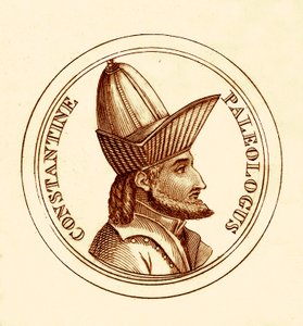 Constantine Paleologus, ilustração do The Universal Historical Dictionary, de George Crabb, publicado em 1825 (imagem digitalmente aprimorada) de English School