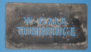 Estêncil de cobre de W. Gale, Tonbridge (cobre) de English School