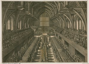 Banquete de coroação de James II, 1685, em Westminster Hall, Londres de English School