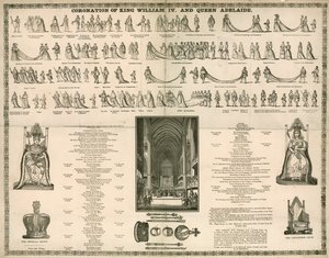 Coroação do rei William IV e da rainha Adelaide de English School