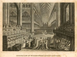 Coroação do rei William IV e da rainha Adelaide de English School