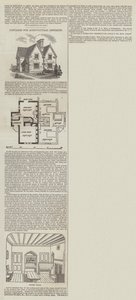 Casas de campo para distritos agrícolas (gravura) de English School