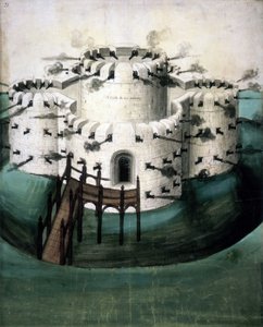 Algodão Augustus I i f.21, Design para Castelos de Walmer e Sundown ("Um Castelo para os Downes") de English School