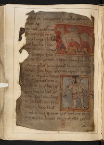 Algodão MS Vitellius A XV f.101v, Beowulf, do 