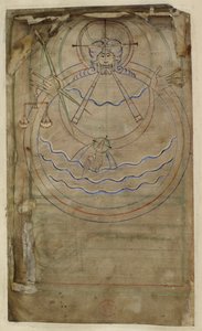 Cotton ms tiberius c vi f007v Representação esquemática da Criação, ilustração de 