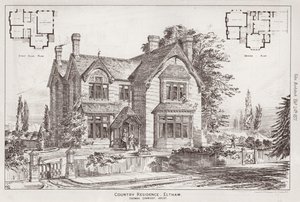 Country Residence, Eltham (gravura) de English School