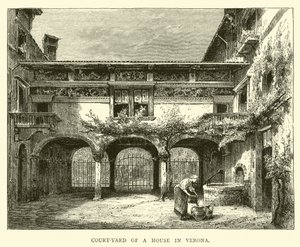 Pátio de uma casa em Verona de English School