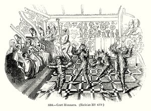 Os Mummers da Corte (gravura) de English School