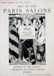 Cover for Art nos Paris Salons, número extra da revista The Studio, 1897 (litografia e tipografia) de English School