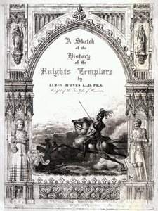 Capa de Um Esboço da História dos Cavaleiros Templários, de James Burnes de English School