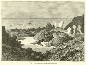 Cratera do Monte Etna em 1834 de English School
