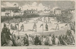 Jogo de críquete no Lords Grounds de English School