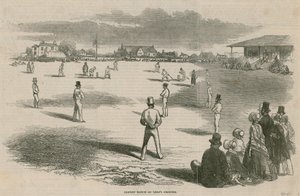 Jogo de críquete no Lords Grounds de English School