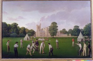 Críquete em Canford Manor, 1855 de English School