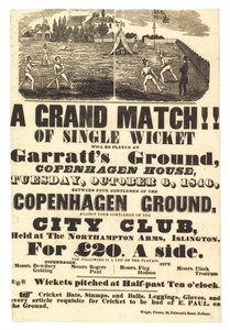 Jogo de críquete, 6 de outubro de 1846 de English School