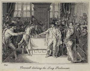 Cromwell dissolvendo o Parlamento Longo (gravação) de English School