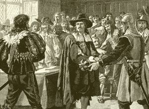 Cromwell dissolvendo o longo Parlamento de English School
