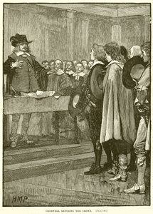 Cromwell recusando a coroa de English School