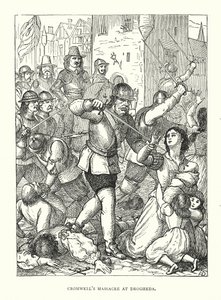 Massacre de Cromwell em Drogheda (gravura) de English School